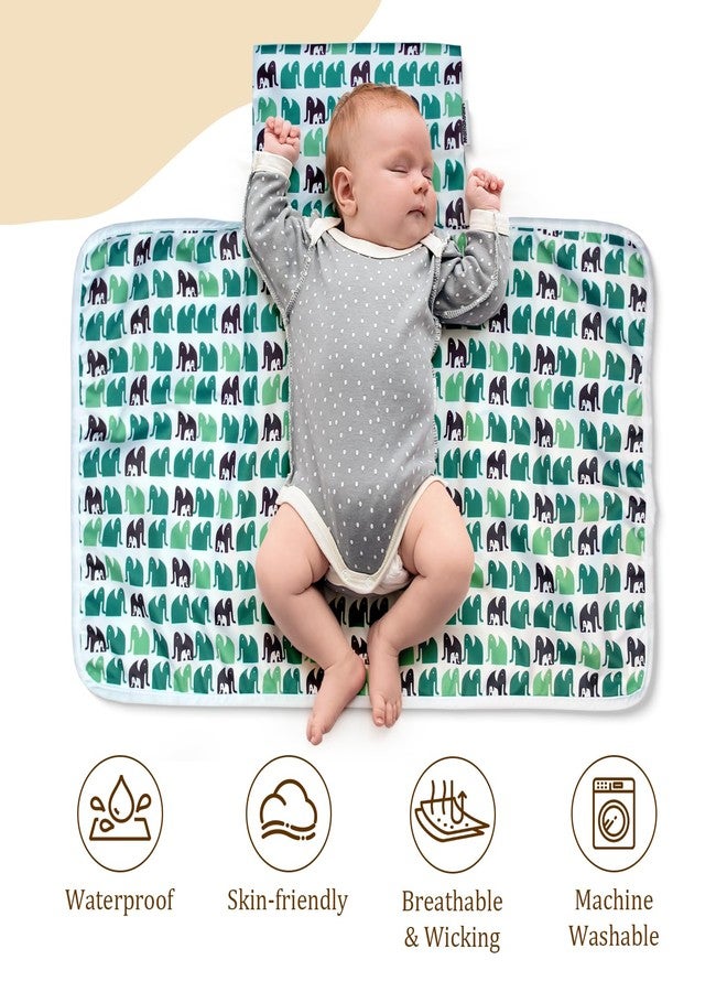 Mama Koala Waterproof Changing Pad Liner, Washable Wipeable Reusable Leak Proof Diaper Travel Mat, 2-Pack Diaper Changing Pad Covers for Baby Girls & Boys 27.5 * 15.7 Inches - Image 3